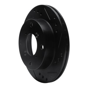 Chevrolet Metro Brake Rotor (1) - Front Right - R1 Concepts - Drilled & Slotted - Black - `89-`01